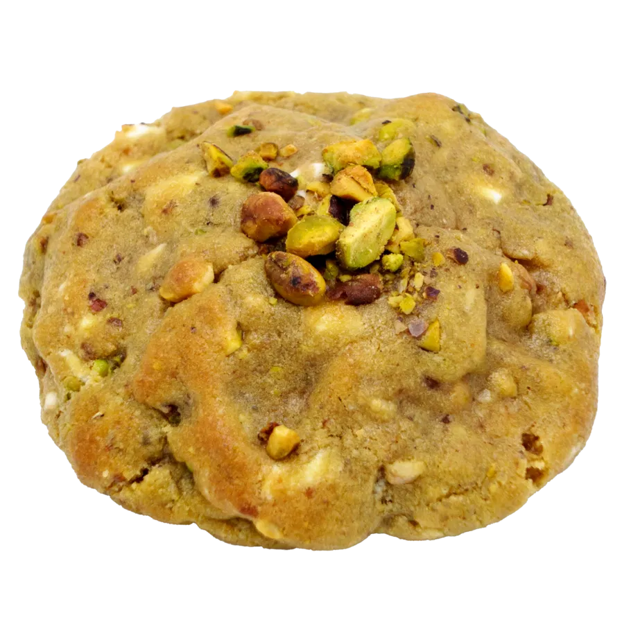 Crumbl Cookie de pistacho con trozos y praliné artesanal Madrid - Pan y Canela