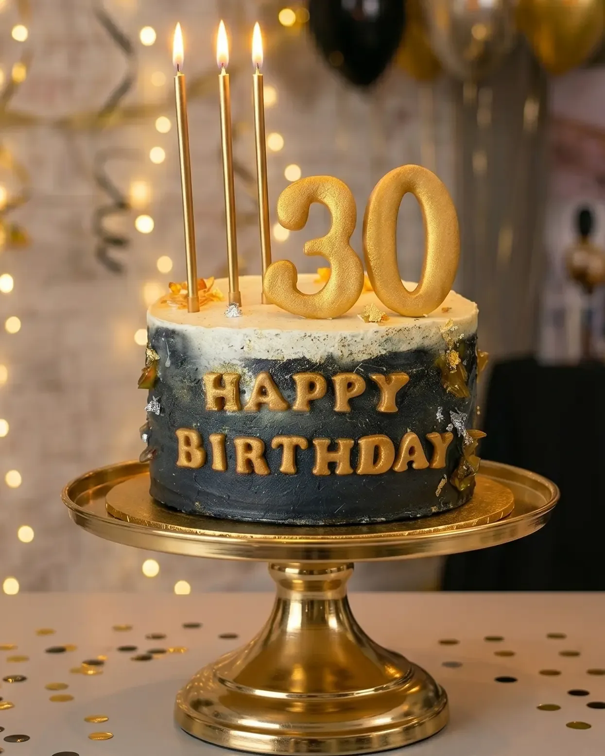 Tarta elegante de 30 Aniversario